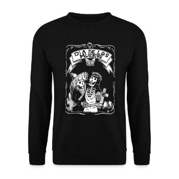 Dia del los muertos - Unisex Pullover - Schwarz - Vorne - Alina (178cm) & Michal (187cm)