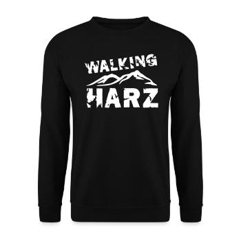 Walking Harz Wandern - Unisex Pullover - Schwarz - Vorne - Alina (178cm) & Michal (187cm)