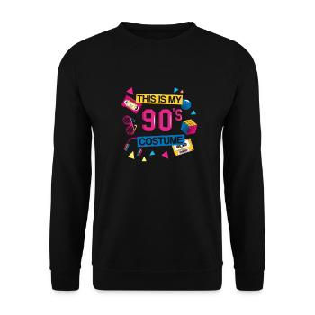 90s 90s soirée à thème costume - Sweat-shirt Unisexe - noir - Devant - Alina (178cm) & Michal (187cm)