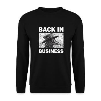 retour en affaires la peste - Sweat-shirt Unisexe - noir - Devant - Alina (178cm) & Michal (187cm)