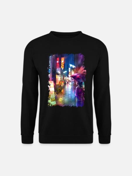 Tokyo alley - modern Japan - Unisex Sweatshirt - black