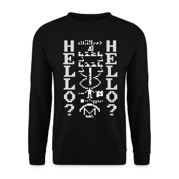 Arecibo Message, Radio Frequency Message Space - Unisex Sweatshirt - black - Front - Alina (178cm) & Michal (187cm)