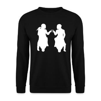 Bikercouple Couple Couple Motorcycle Super sportsman - Unisex Sweatshirt - black - Front - Alina (178cm) & Michal (187cm)