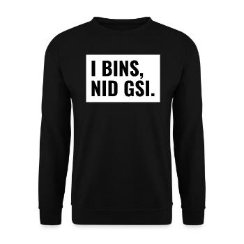 Gsiberger Vorarlberg Lustiger Dialekt Spruch - Unisex Pullover - Schwarz - Vorne - Alina (178cm) & Michal (187cm)