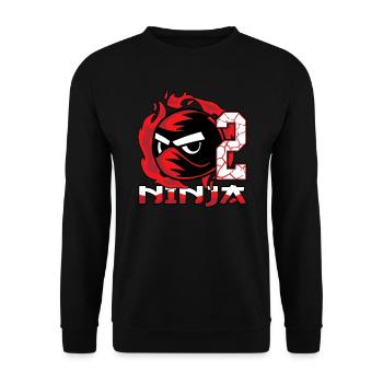 Kinder Ninja 2. Geburtstag Junge 2 Jahre alt - Unisex Pullover - Schwarz - Vorne - Alina (178cm) & Michal (187cm)