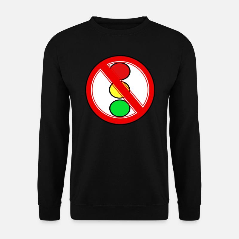 Traffic light prohibition sign - Unisex Sweatshirt - black