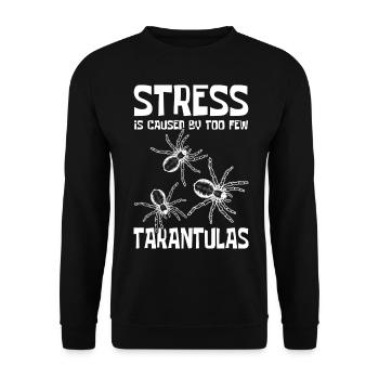 Tarantula Geschenke | Haustiere Spinne Vogelspinne - Unisex Pullover - Schwarz - Vorne - Alina (178cm) & Michal (187cm)