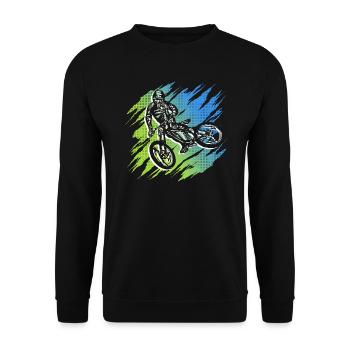 Mountain Bike Bike Graphic Mountain Bike - Unisex Sweatshirt - black - Front - Alina (178cm) & Michal (187cm)