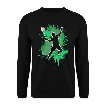 Badminton - Unisex Pullover - Schwarz - Vorne - Alina (178cm) & Michal (187cm)
