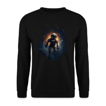 Astronaut Astronomy Space Space - Unisex Sweatshirt - black - Front - Alina (178cm) & Michal (187cm)