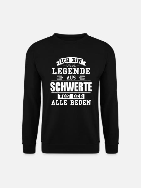 Stadt Schwerte Deutschland Legende Spruch - Unisex Pullover - Schwarz