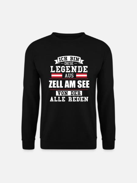 Stadt Zell am See Österreich Legende Spruch - Unisex Pullover - Schwarz
