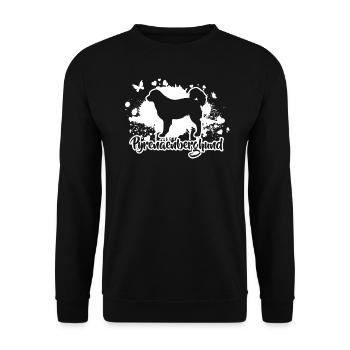 Pyrenäenberghund Hunde Hunderasse Wilsigns - Unisex Pullover - Schwarz - Vorne - Alina (178cm) & Michal (187cm)
