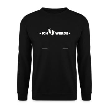 Pour se concevoir avec des pieds de bébé - Sweat-shirt Unisexe - noir - Devant - Alina (178cm) & Michal (187cm)