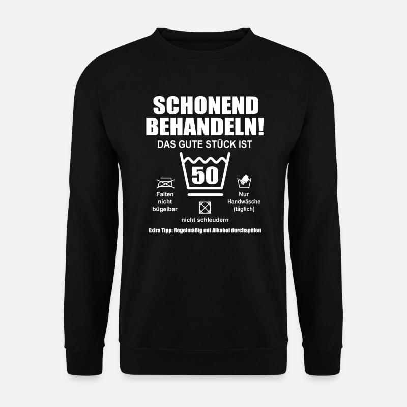 Schonend Behandeln 50 Jahre Geburtstag 50ter - Unisex Pullover - Schwarz
