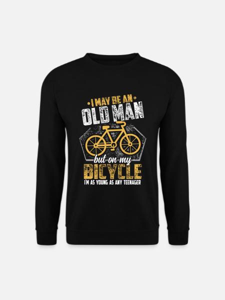 Retraité vélo âge drôle - Sweat-shirt Unisexe - noir