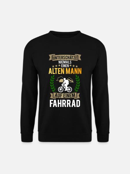 Alter Mann Fahrrad - Unisex Pullover - Schwarz
