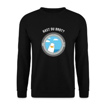 Hast du Brot? - Unisex Pullover - Schwarz - Vorne - Alina (178cm) & Michal (187cm)