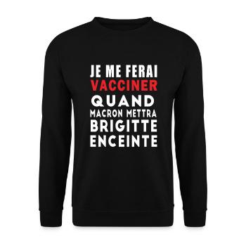 drole Citation amusante homme france - Sweat-shirt Unisexe - noir - Devant - Alina (178cm) & Michal (187cm)