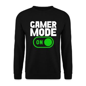 Gamer Mode On - Unisex Sweatshirt - black - Front - Alina (178cm) & Michal (187cm)