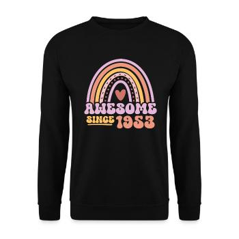Great since 1953 - Retro Vintage Birthday - Unisex Sweatshirt - black - Front - Alina (178cm) & Michal (187cm)