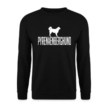 Pyrenäenberghund Hunderasse Hunde Wilsigns - Unisex Pullover - Schwarz - Vorne - Alina (178cm) & Michal (187cm)