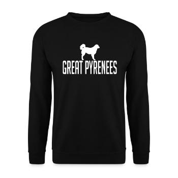 Great Pyrenees Dog Breed Dogs Wilsigns - Unisex Sweatshirt - black - Front - Alina (178cm) & Michal (187cm)