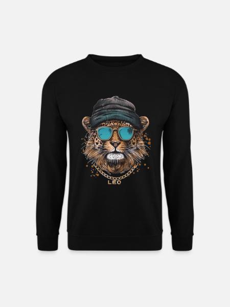 Léopard - Sweat-shirt Unisexe - noir