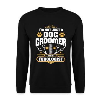 Dog Hairstylist Dog Hairstylist Dog Hairstyle Dog Dog - Unisex Sweatshirt - black - Front - Alina (178cm) & Michal (187cm)