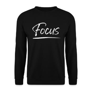 Focus - Unisex Sweatshirt - black - Front - Alina (178cm) & Michal (187cm)