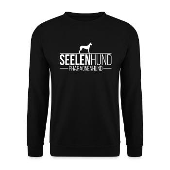 Pharaonenhund Seelenhund Hunde Hund Wilsigns - Unisex Pullover - Schwarz - Vorne - Alina (178cm) & Michal (187cm)
