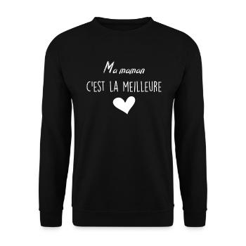 Ma Maman C'est la Meilleure - Sweat-shirt Unisexe - noir - Devant - Alina (178cm) & Michal (187cm)