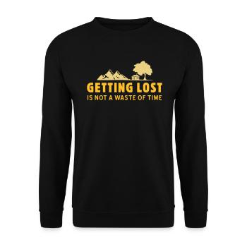 Se perdre - Chemise pour les amoureux de la nature Forest Nature - Sweat-shirt Unisexe - noir - Devant - Alina (178cm) & Michal (187cm)