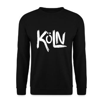 Köln Kölle oder Colonia, Stadt am Rhing mit Dom - Unisex Pullover - Schwarz - Vorne - Alina (178cm) & Michal (187cm)