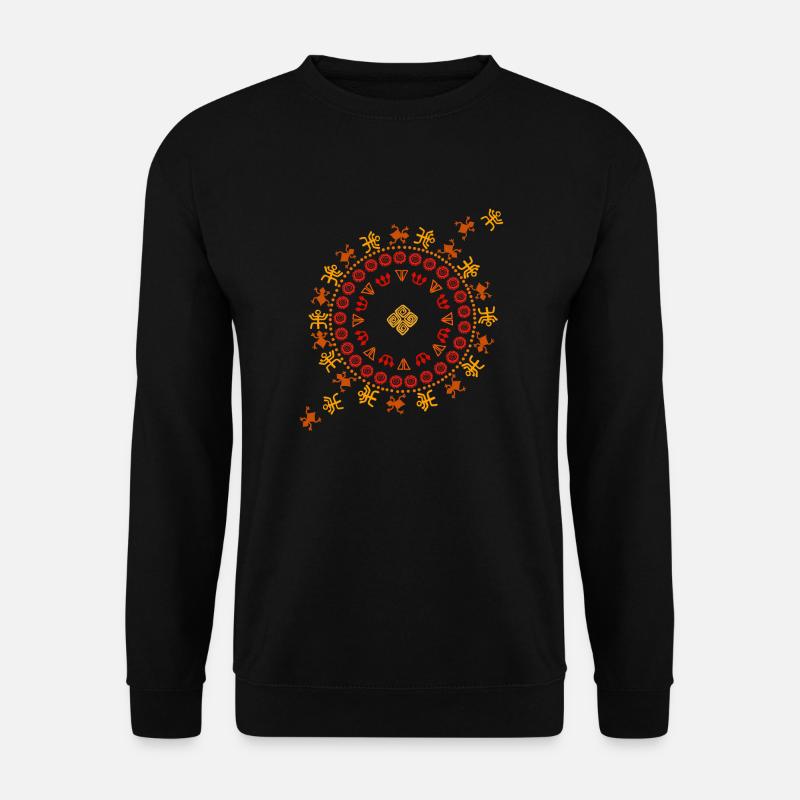 Muster, Aborigines, Australien - Unisex Pullover - Schwarz