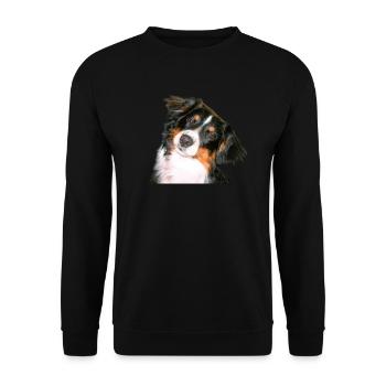 Aussie Nanouk, Kopf - Foto - Unisex Pullover - Schwarz - Vorne - Alina (178cm) & Michal (187cm)