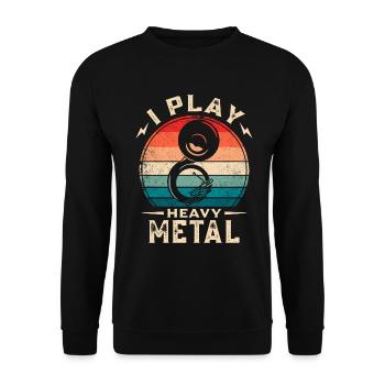 Sousaphon Blasmusik Tuba Instrument Musiker - Unisex Pullover - Schwarz - Vorne - Alina (178cm) & Michal (187cm)