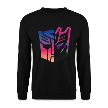 Transformers Autobots And Decepticons - Unisex Sweatshirt - black - Front - Alina (178cm) & Michal (187cm)
