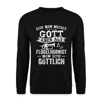 Flügelhorn Blasmusik Musiker Blasinstrument Lustig - Unisex Pullover - Schwarz - Vorne - Alina (178cm) & Michal (187cm)