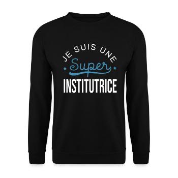 Super institutrice maîtresse - Sweat-shirt Unisexe - noir - Devant - Alina (178cm) & Michal (187cm)