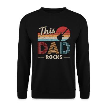 Ce papa rocks bassiste - Sweat-shirt Unisexe - noir - Devant - Alina (178cm) & Michal (187cm)