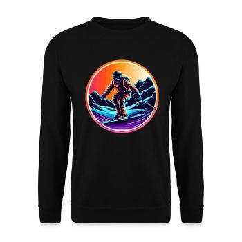 Snowboard ou ski puis après-ski - Sweat-shirt Unisexe - noir - Devant - Alina (178cm) & Michal (187cm)
