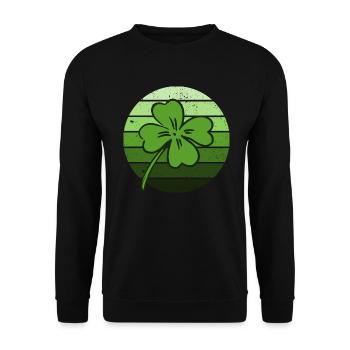 Shamrock chanceux de la Saint-Patrick Irlande - Sweat-shirt Unisexe - noir - Devant - Alina (178cm) & Michal (187cm)