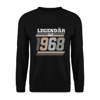 1968 - Unisex Pullover - Schwarz - Vorne - Alina (178cm) & Michal (187cm)