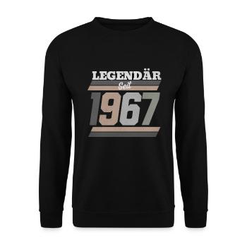 1967 - Unisex Pullover - Schwarz - Vorne - Alina (178cm) & Michal (187cm)