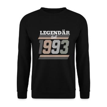 Legendär seit 1993 - Unisex Pullover - Schwarz - Vorne - Alina (178cm) & Michal (187cm)