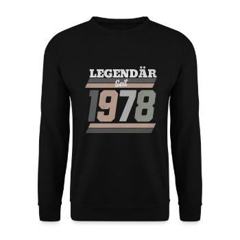 Legendär seit 1978 - Unisex Pullover - Schwarz - Vorne - Alina (178cm) & Michal (187cm)
