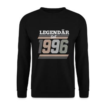 Legendär seit 1996 - Unisex Pullover - Schwarz - Vorne - Alina (178cm) & Michal (187cm)
