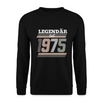 Legendär seit 1975 - Unisex Pullover - Schwarz - Vorne - Alina (178cm) & Michal (187cm)