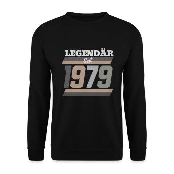 1979 - Unisex Pullover - Schwarz - Vorne - Alina (178cm) & Michal (187cm)